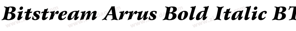 Bitstream Arrus Bold Italic BT字体转换